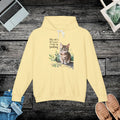 Smiling Cat Lover Lightweight Hoodie - Soft Morning Wear - Dipaliz