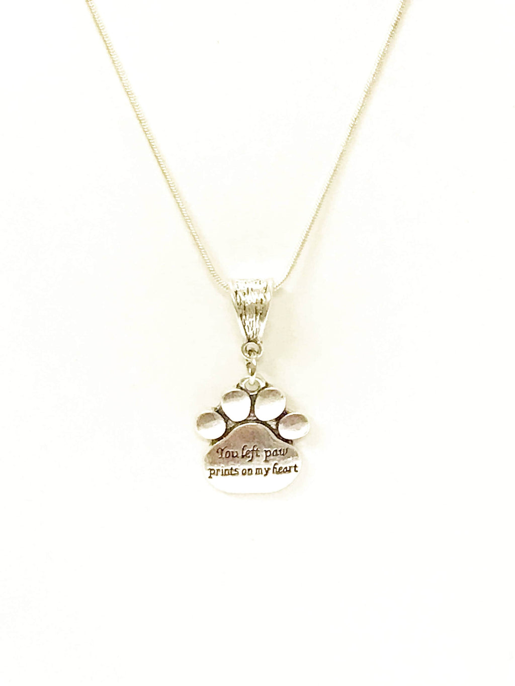 You Left Paw Prints on My Heart Pet Memorial Necklace, Dog Remembrance Jewelry, Pet Remembrance, Dog Memorial Jewelry, Dog Sympathy Gift