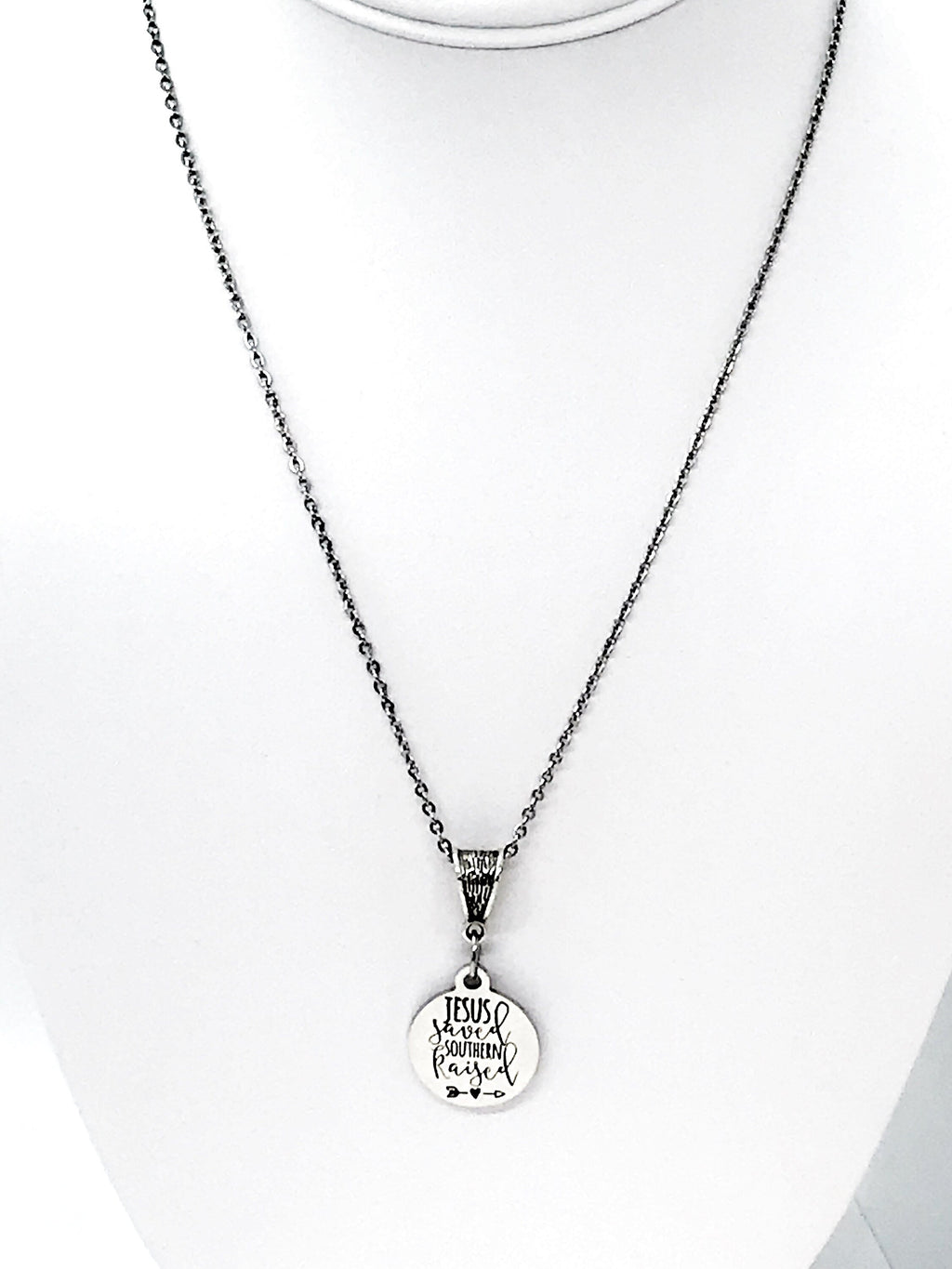 Jesus Saved Southern Raised Necklace, Christian Woman Gift, Southern Woman Gift, Jewelry Gift, Wife Gift, Daughter Gift, Gift For Her
