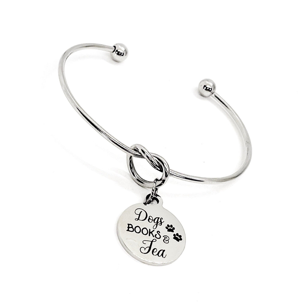 Dog Owner Gift, Dog Lover Bracelet, Dogs Books Tea, My Favorite Things Jewelry, Gift For Her, Book Lover Gift, Tea Lover Gift
