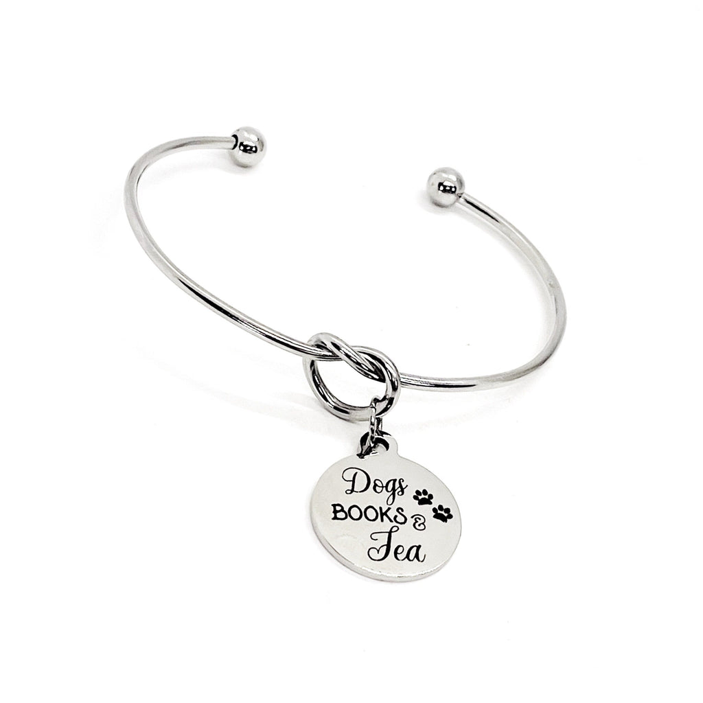 Dog Owner Gift, Dog Lover Bracelet, Dogs Books Tea, My Favorite Things Jewelry, Gift For Her, Book Lover Gift, Tea Lover Gift