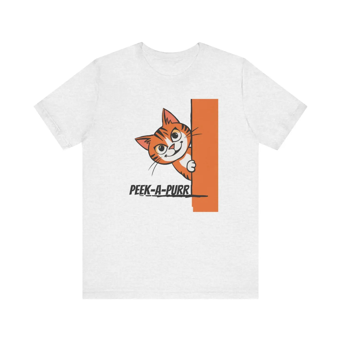 Soft Jersey Short Sleeve Tee - Peek A Purr Cat - Dipaliz