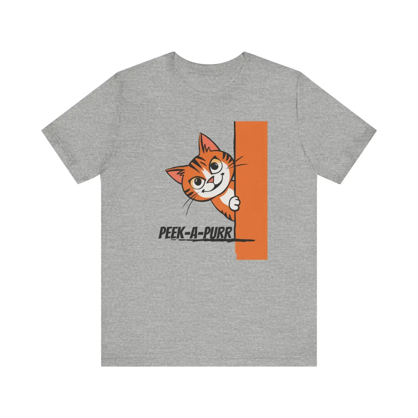 Soft Jersey Short Sleeve Tee - Peek A Purr Cat - Dipaliz