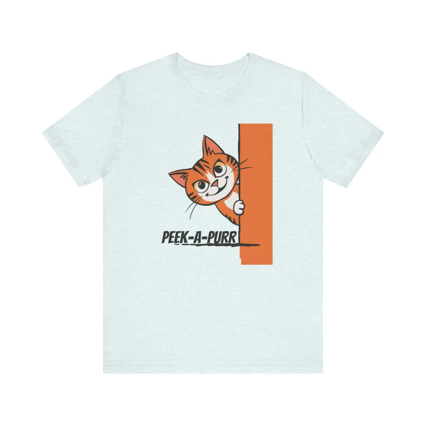 Soft Jersey Short Sleeve Tee - Peek A Purr Cat - Dipaliz