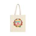Tote — "Southern Raised, Dog Crazed" Floral Canvas Tote Bag