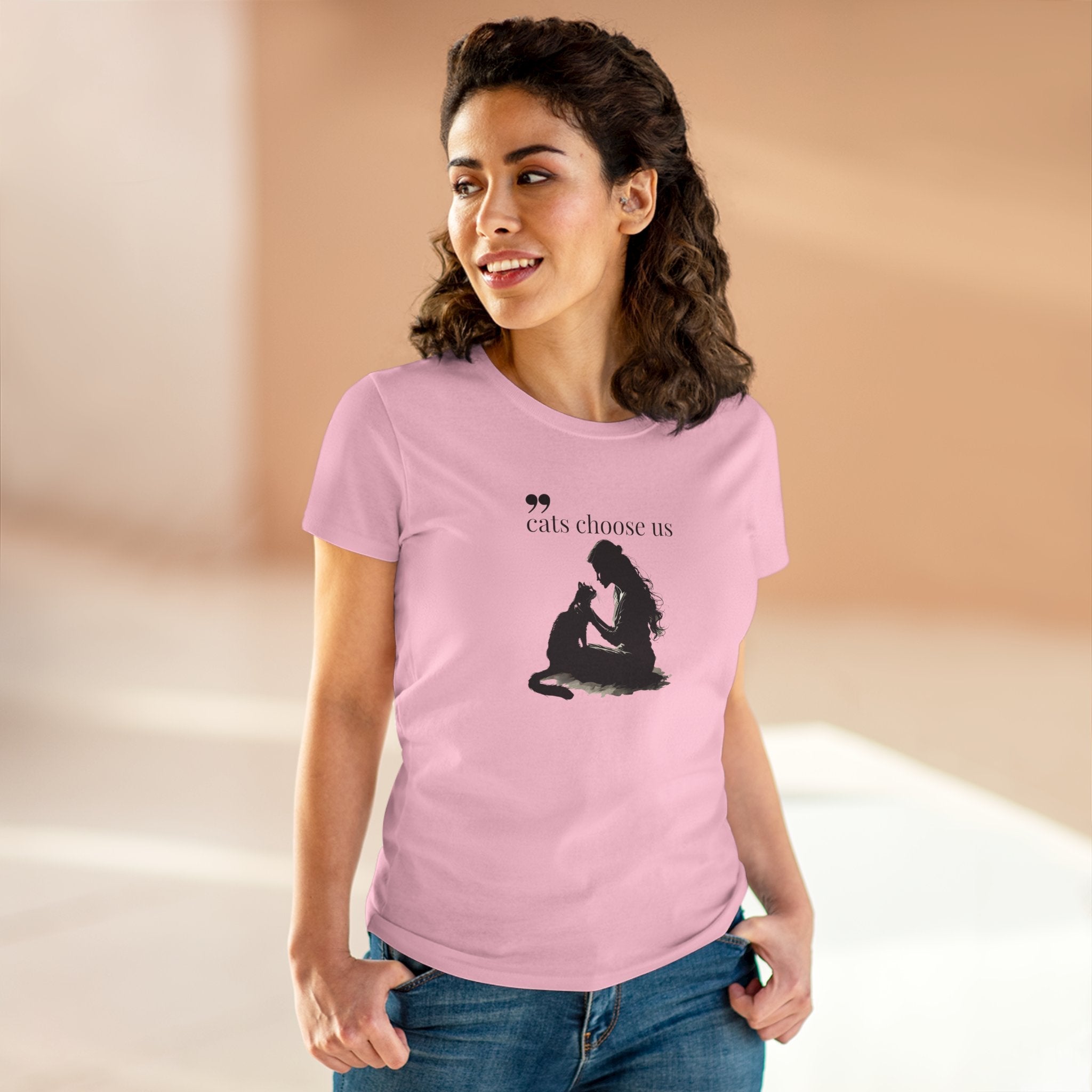 Cats Choose Us Women's Graphic Tee - Perfect Shirt for Cat Lovers
