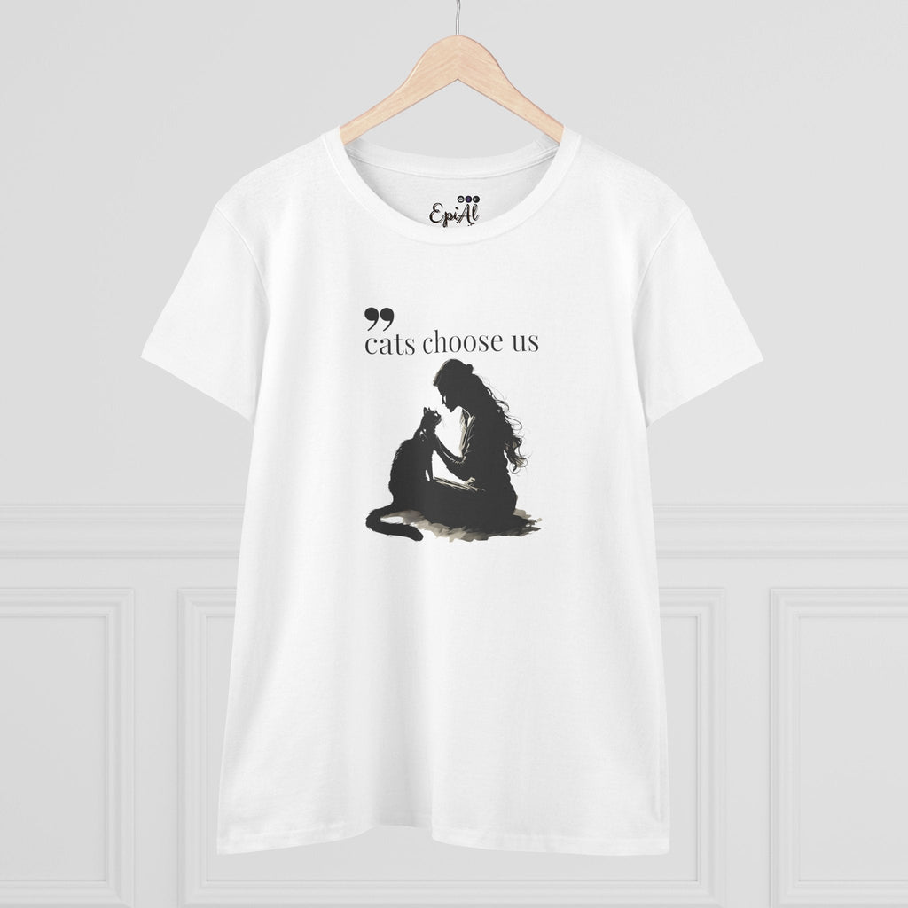 Cats Choose Us Women's Graphic Tee - Perfect Shirt for Cat Lovers